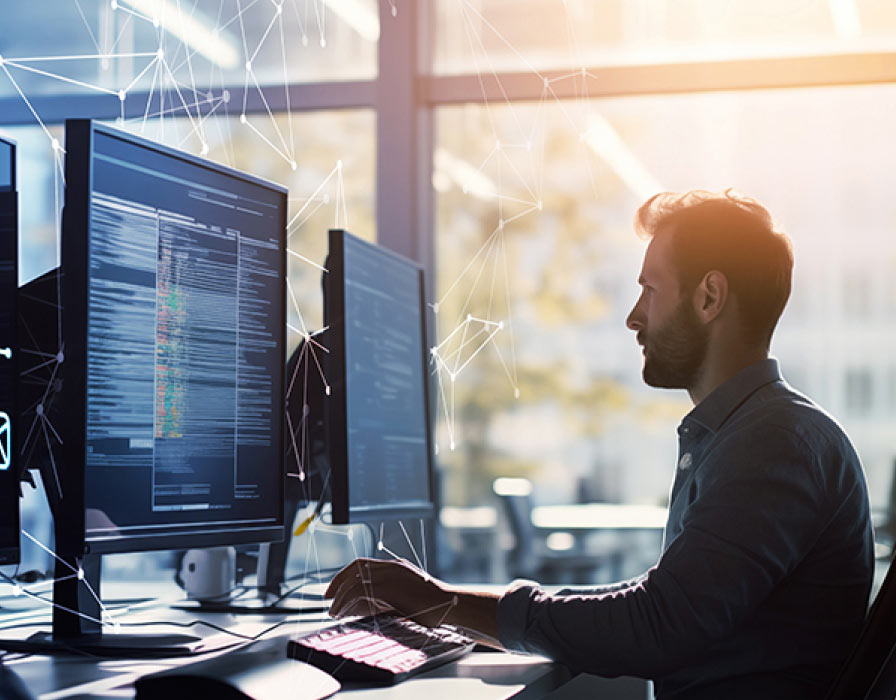 Un employé surveille et atténue les menaces de cyberattaques DDos avec des rapports détaillés provenant de la solution infonuagique de Bell.